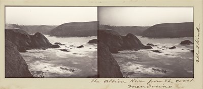 Der Albion-Fluss von der Küste, Mendocino von Carleton Watkins