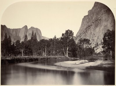 Blick vom Camp Grove, Yosemite von Carleton Watkins