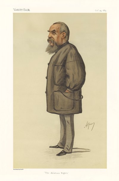 Kapitän Richard Francis Burton - Porträt stehend von Carlo (1839 89) Pellegrini