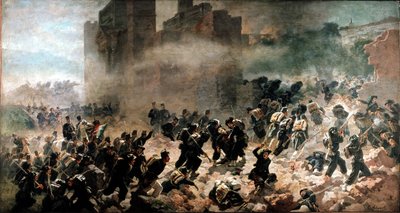 La breche de la Porta Pia, Rom (20. September 1870) von Carlo Ademollo