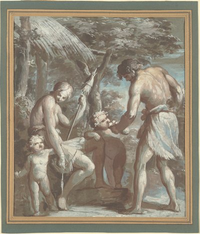 Adam und Eva mit Kain und Abel von Carlo Alberto Baratta