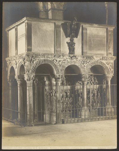 Mailand - Basilika von S. Ambrogio - Ambo und christliches Sarkophag aus dem 6. Jahrhundert von Carlo Brogi