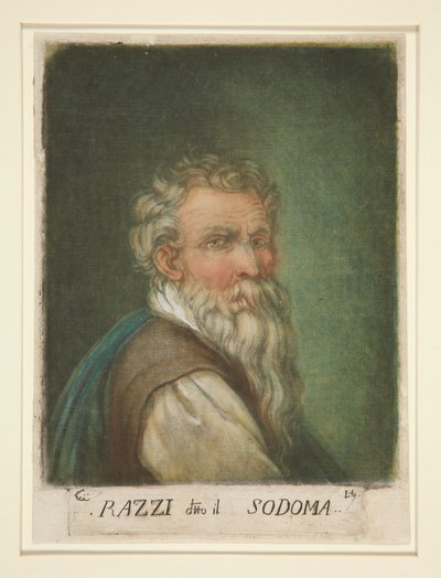 Porträt von G. A. Bazzi, genannt Il Sodoma von Carlo Lasinio