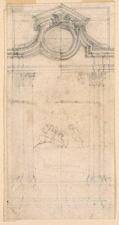 Entwurf eines Grabmals für ein Kloster, ca. 1745 von Carlo Marchionni