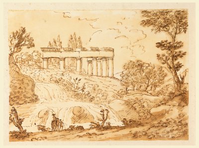 Landschaft mit Tempelruinen, 1770–1786 von Carlo Marchionni