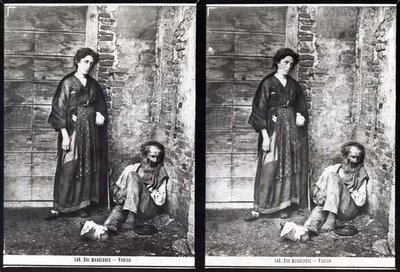Zwei Bettler, Venedig von Carlo Naya