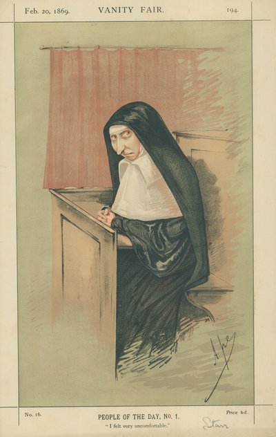Mrs Starr, ich fühlte mich sehr unwohl, 20. Februar 1869, Vanity Fair Karikatur von Carlo Pellegrini