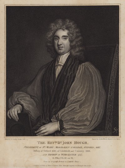 John Hough, englischer Bischof und Präsident des Magdalen College, Oxford von Caroline Watson