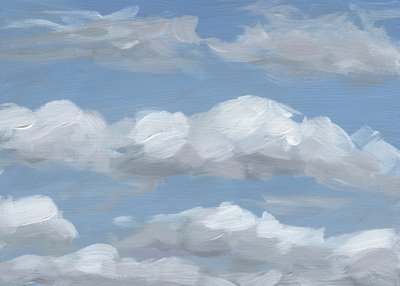 Flauschige gemalte Wolken von Carrie Arnold