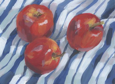 Rote Äpfel auf Streifen von Carrie Arnold