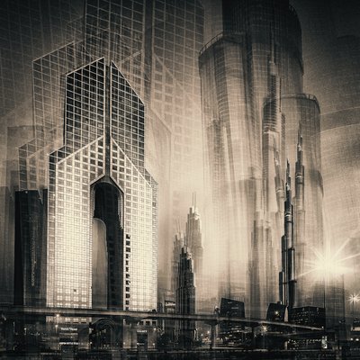 Dubai Stadtlandschaft Bewegung von Carsten Velten
