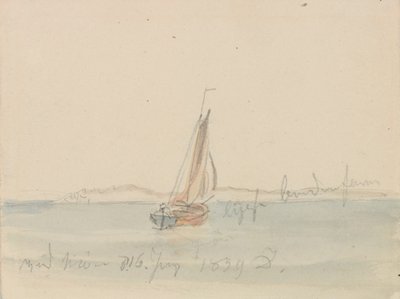 Dahl, Johan Christian - Segelboot vor Møn von Caspar David Friedrich