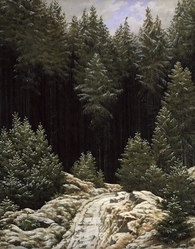 Früher Schnee von Caspar David Friedrich