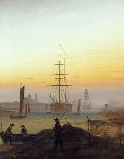 Der Greifswalder Hafen von Caspar David Friedrich