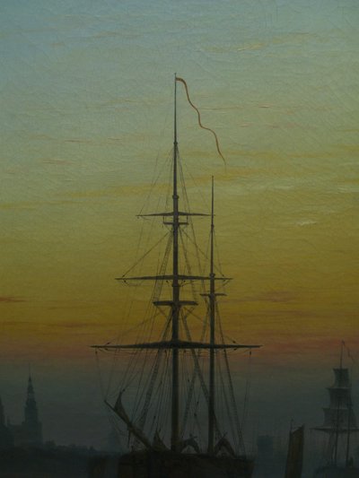 Der Greifswalder Hafen (Detail) von Caspar David Friedrich