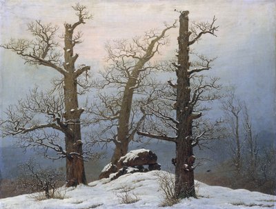 Hünengrab im Schnee von Caspar David Friedrich