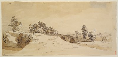 Landschaft mit Brücke von Caspar David Friedrich