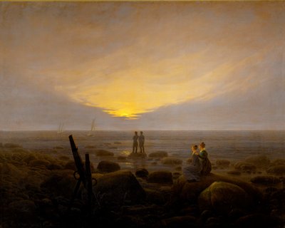 Mondaufgang über dem Meer von Caspar David Friedrich