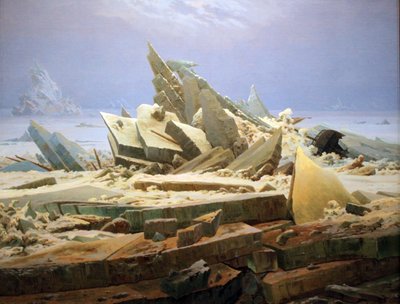 Das Eismeer (Die gescheiterte Hoffnung) von Caspar David Friedrich