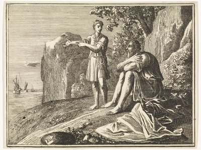 Der Knecht von Elia sieht eine kleine Regenwolke von Caspar Luyken