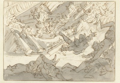 Einsturz des Hauses eines spanischen Gesandten von Caspar Luyken