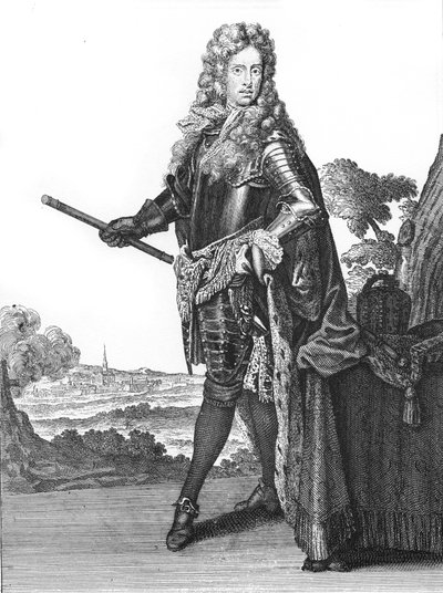 Joseph I., Heiliger Römischer Kaiser 1678-1711 - Porträt von Kaiser Joseph I. des Heiligen Römischen Reiches (1678-1711), deutscher römischer Kaiser - Zeichnungen von Caspar Luyken - Graviert & veröffentlicht von Christoph Weigel (Nürnberg 1703) von Caspar Luyken