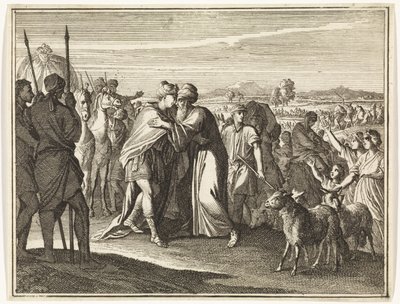 Begegnung von Jakob und Josef von Caspar Luyken