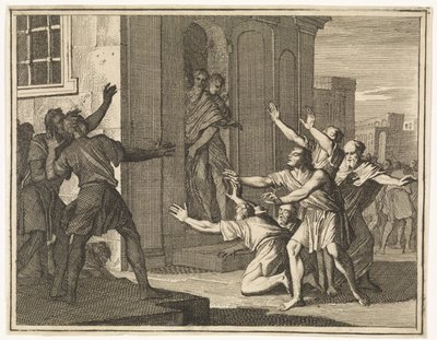 Sodomiten mit Blindheit geschlagen von Caspar Luyken
