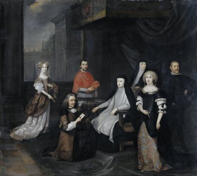 Empfang des Botschafters van Beverningk durch Königin Maria-Anna von Österreich von Caspar Netscher