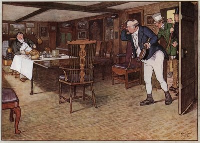 Illustration für Die Pickwick-Papiere von Cecil Aldin (Farblithografie) von Cecil Charles Windsor Aldin