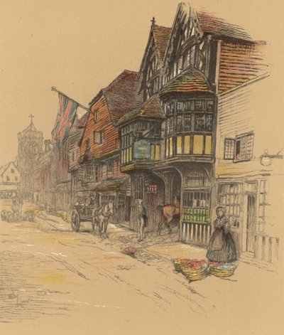 The George Inn, Salisbury von Cecil Charles Windsor Aldin
