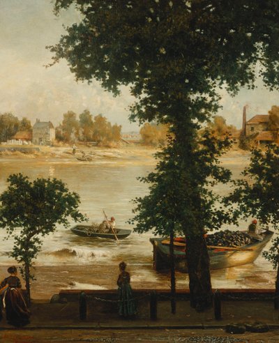 Ein Sommerabend am Cheyne Walk, 1870-71 von Cecil Gordon Lawson