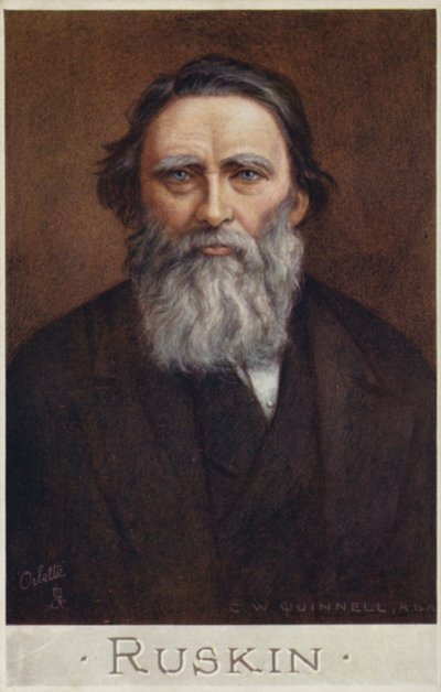 John Ruskin (1819-1900), englischer Schriftsteller, Kunstkritiker, Künstler und Sozialdenker von Cecil Watson Quinnell