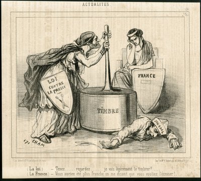Illustration von Cham (1819-1879) in Le Charivari von Amédée de Noé
