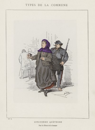 Citoyenne Queteuse, für die Verwundeten der Kommune von Charles Albert d Arnoux Bertall