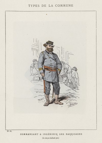 Kommandant und Ingenieur der Barrikaden, Bürger Gaillard Vater von Charles Albert d Arnoux Bertall