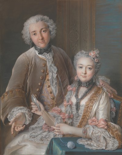 François de Jullienne und seine Frau Marie Élisabeth de Séré de Rieux, 1743 von Charles Antoine Coypel