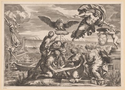 Allegorie auf die ausländische Herrschaft mit Geografia und Jupiter von Charles Audran