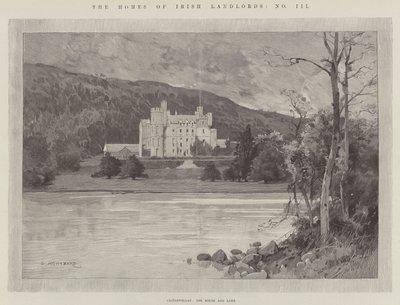 Castlewellan, das Haus und der See von Charles Auguste Loye