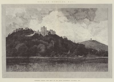 Dunster Castle, der Sitz von Mr. Hugh Courtenay Luttrell, MP von Charles Auguste Loye