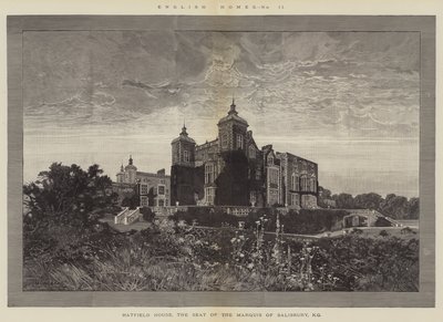 Englische Häuser, Hatfield House, der Sitz des Marquis von Salisbury, KG von Charles Auguste Loye
