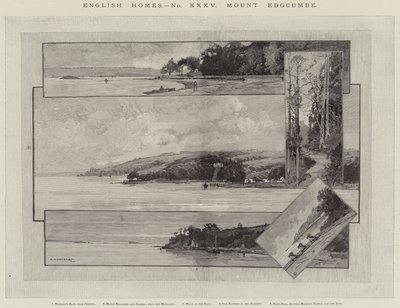 Englische Häuser, Mount Edgcumbe von Charles Auguste Loye