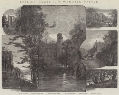 Englische Häuser, Warwick Castle von Charles Auguste Loye