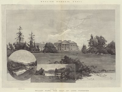 Englische Häuser, Willey Park, der Sitz von Lord Forester von Charles Auguste Loye