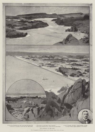 Das Stauwehr des Nils von Charles Auguste Loye