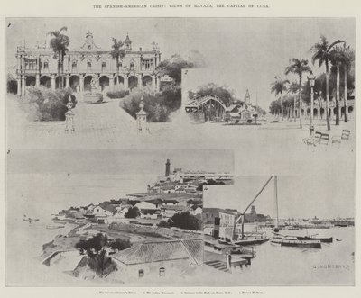 Die spanisch-amerikanische Krise, Ansichten von Havanna, der Hauptstadt Kubas von Charles Auguste Loye