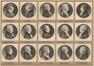 Saint-Mémin Sammlung von Porträts, Gruppe 18 von Charles B. J. Févret de Saint Mémin