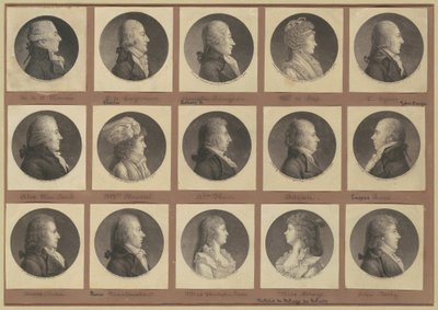 Saint-Mémin Sammlung von Porträts, Gruppe 1 von Charles B. J. Févret de Saint Mémin