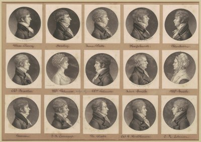 Saint-Mémin Sammlung von Porträts, Gruppe 25 von Charles B. J. Févret de Saint Mémin