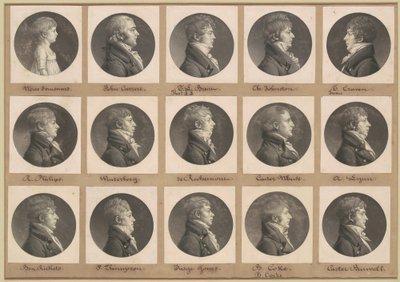 Saint-Mémin Sammlung von Porträts, Gruppe 30 von Charles B. J. Févret de Saint Mémin